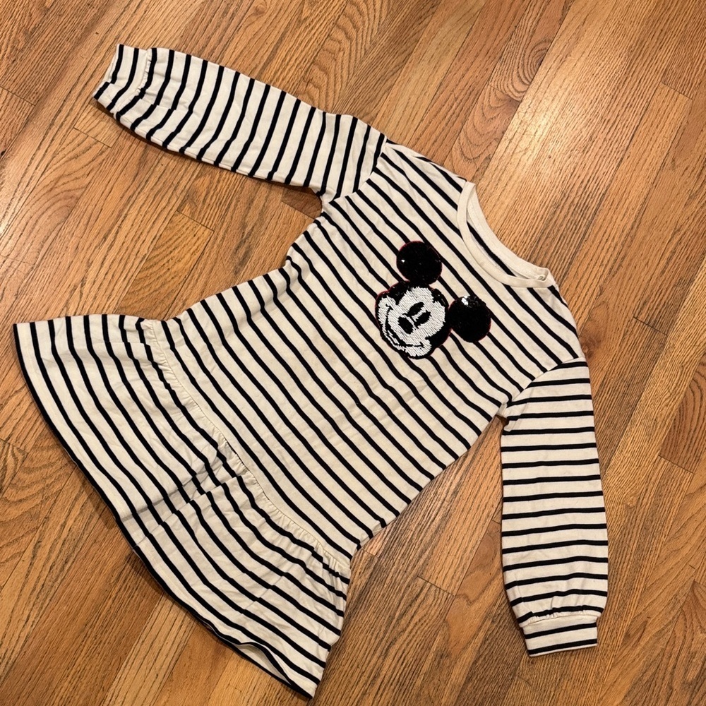 Gap Striped Mickey Mouse Kids Dress Size: Large (10) - Picture 5 of 6